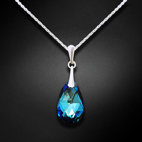 Sudraba kulons "Baroka (Bermuda Blue)" ar Swarovski™ kristāliem